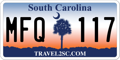 SC license plate MFQ117