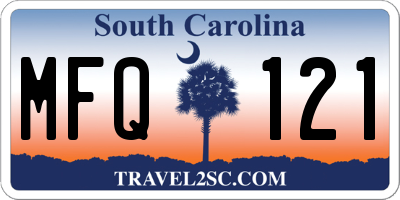 SC license plate MFQ121