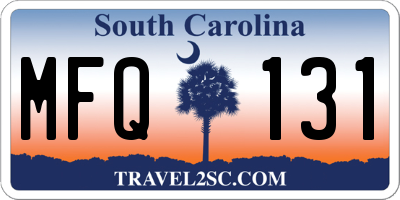 SC license plate MFQ131