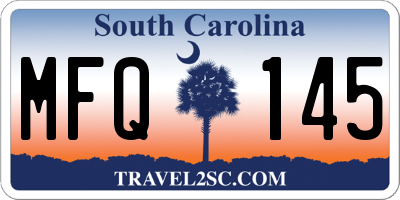 SC license plate MFQ145