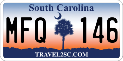 SC license plate MFQ146