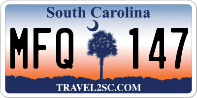 SC license plate MFQ147