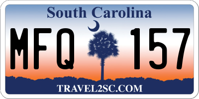 SC license plate MFQ157