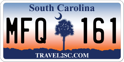 SC license plate MFQ161