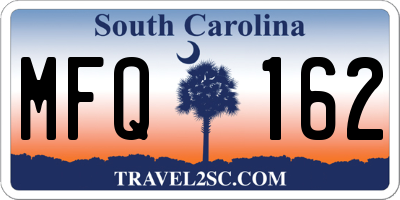 SC license plate MFQ162