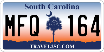 SC license plate MFQ164