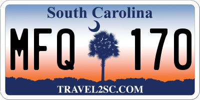SC license plate MFQ170