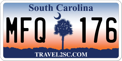 SC license plate MFQ176