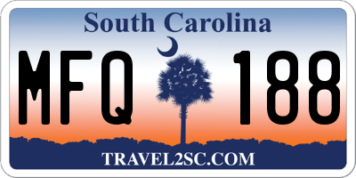 SC license plate MFQ188