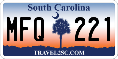 SC license plate MFQ221