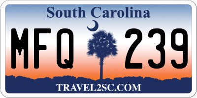 SC license plate MFQ239