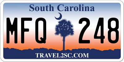 SC license plate MFQ248