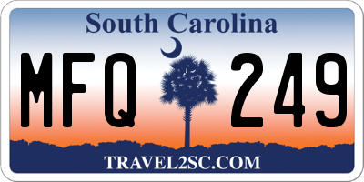 SC license plate MFQ249