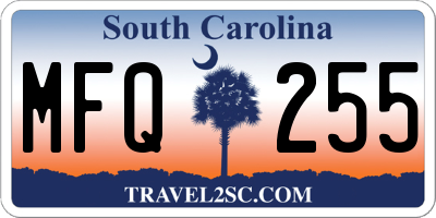 SC license plate MFQ255