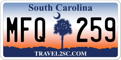 SC license plate MFQ259