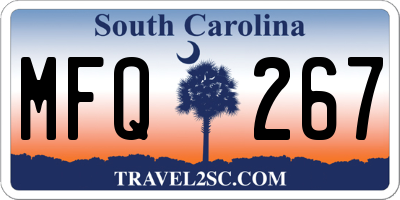 SC license plate MFQ267