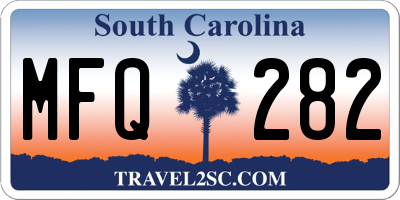 SC license plate MFQ282
