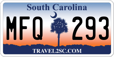 SC license plate MFQ293