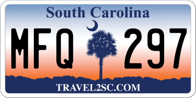 SC license plate MFQ297