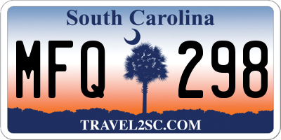 SC license plate MFQ298