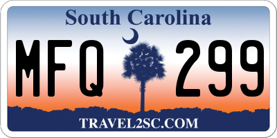 SC license plate MFQ299