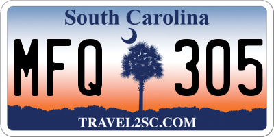 SC license plate MFQ305