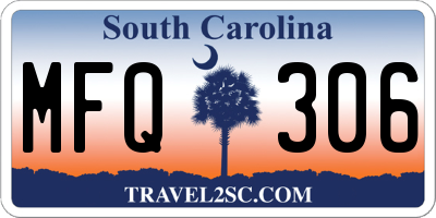 SC license plate MFQ306