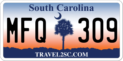 SC license plate MFQ309