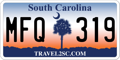 SC license plate MFQ319