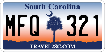 SC license plate MFQ321