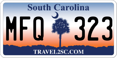 SC license plate MFQ323