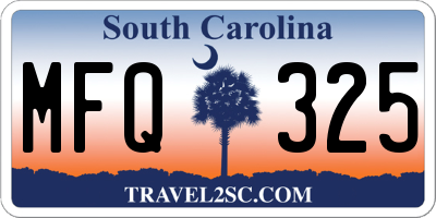 SC license plate MFQ325