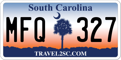 SC license plate MFQ327