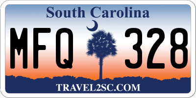 SC license plate MFQ328