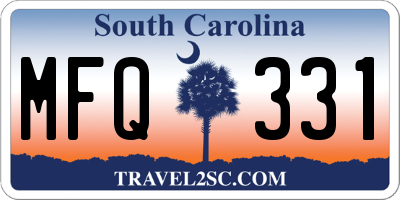 SC license plate MFQ331