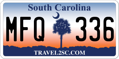 SC license plate MFQ336