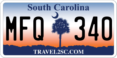 SC license plate MFQ340