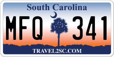 SC license plate MFQ341