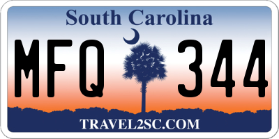 SC license plate MFQ344