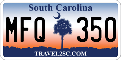 SC license plate MFQ350