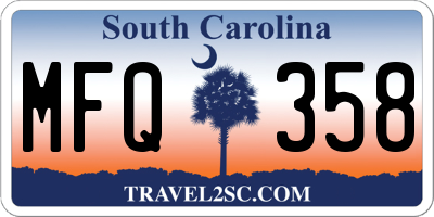 SC license plate MFQ358