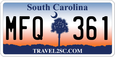 SC license plate MFQ361