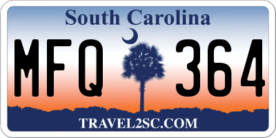 SC license plate MFQ364