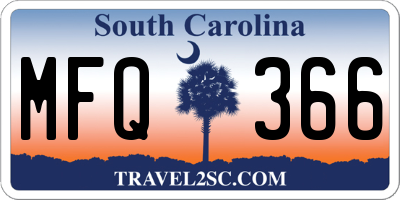 SC license plate MFQ366