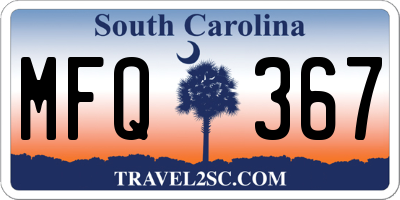 SC license plate MFQ367