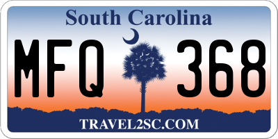 SC license plate MFQ368