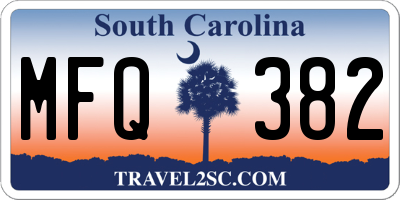 SC license plate MFQ382