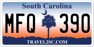 SC license plate MFQ390