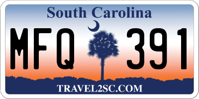 SC license plate MFQ391