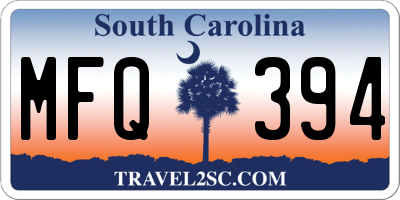 SC license plate MFQ394